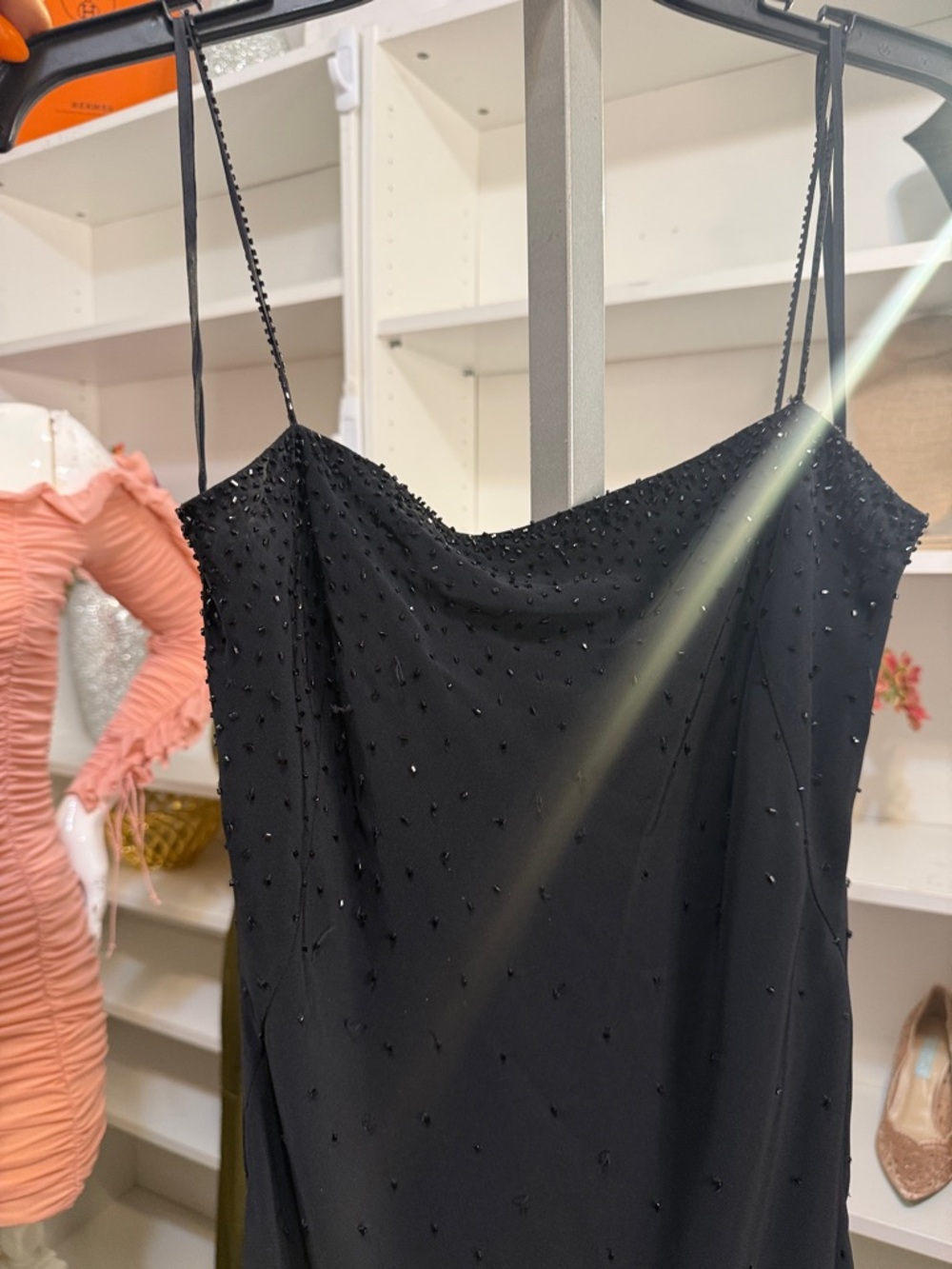 GILAR Black Spaghetti Strap Asymmetrical Dress - Picture 2 of 4
